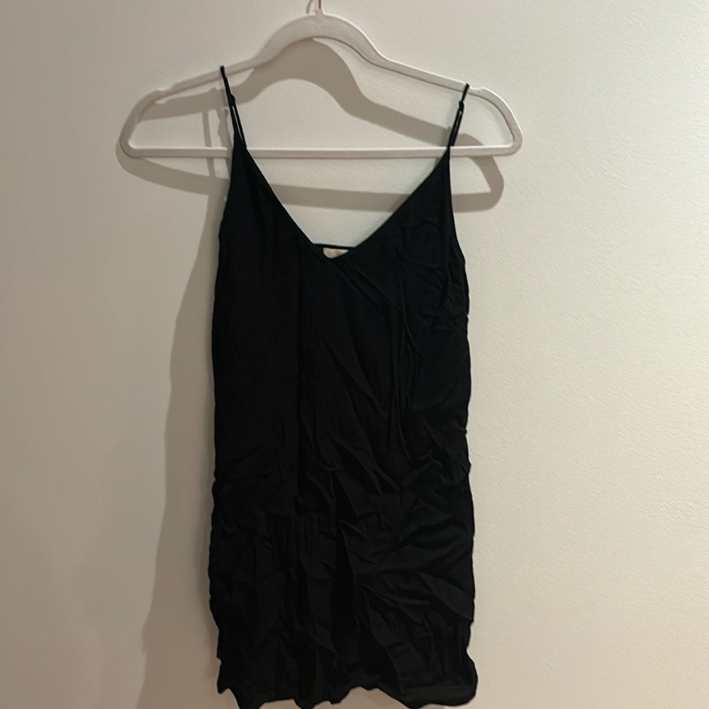Aritzia Wilfred Free Black Silk Dress with Lining